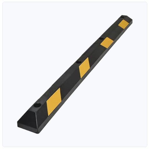 tope para cajon de estacionamiento 183cm / color negro amarillo / 8 franjas reflejantes venta e instalacion en guadalajara jalisco.