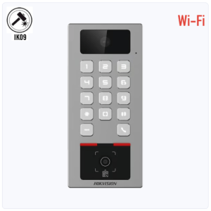 control acceso de qrs integrado para exterior antivandálico ip65 & ik09 con función de videoportero multiapartamento / tarjeta, código qr, pin o app hikconnect / cámara 2 mp compatible con nvrs / soporta venta e instalacion en gudalajara jalisco.