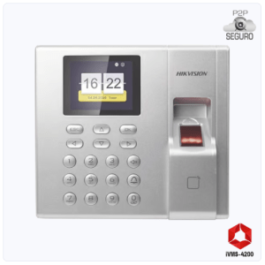 biometrico para control de acceso y asistencia compatible con app hik connect (p2p) / lectura de huella y de tarjetas em / soporta hasta 1000 huellas / relevador para chapa / software ivms4200 venta e instalacion en guadalajara jalisco.