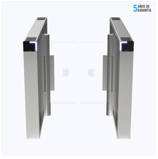 torniquete swing premium iluminación led / 12,000,000 ciclos mcbf / incluye lectores de tarjeta y panel de acceso / 14 pares de ir / carril de 90 cms / compatible con reconocimiento facial / incluye izquierdo y derecho venta e instalacion en guadalajara jalisco.