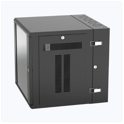 gabinete panzone panduit de montaje en pared, de 19in, puerta con ventana de seguridad, 12 ur, 635mm de profundidad, color negro venta e instalacion en guadalajara jalisco.