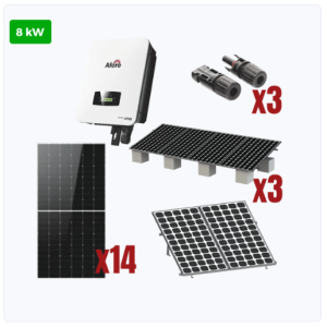 kit solar interconexion / 8kw 220vca / inversor afore / montaje incluido venta e instalacion en guadalajara jalisco.