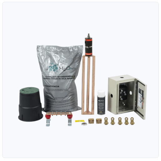 kit de tierra física modelo tg100k con electrodo magnetoactivo 67 x 17 cm, capacidad max: 100 amp venta e instalacion en zapopan jalisco.
