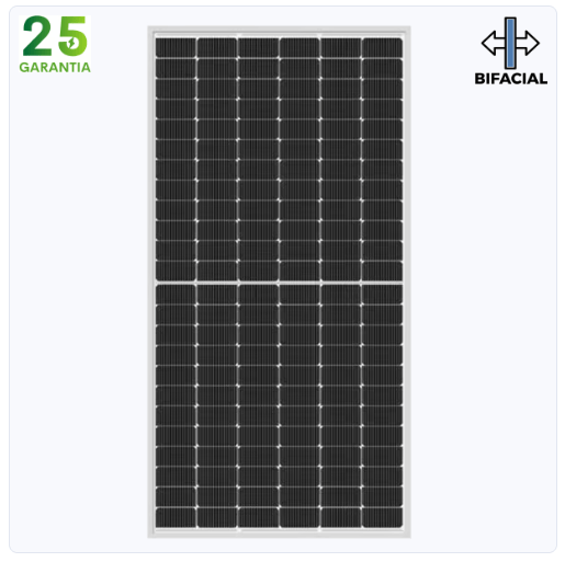 panel solar doble vidrio bifacial 620 w / 49.75 vcc , monocristalino, 132 cel de 182 x 210 mm . topcon venta e instalacion en guadalajara jalisco.