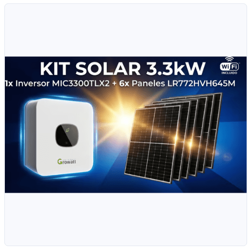 kit paneles solares interconexion / 3kw 220vca / en zapopan jalisco inversor growatt/ montaje incluido venta e instalacion