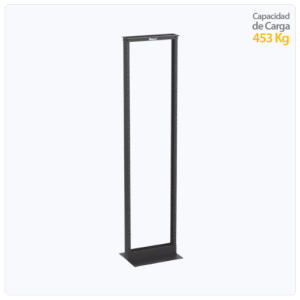 rack panduit de dos postes estándar de 19 in, rieles numerados y roscados #12 24, fabricado en aluminio, 45 unidades de rack, color negro venta e instalacion en guadalajara jalisco.
